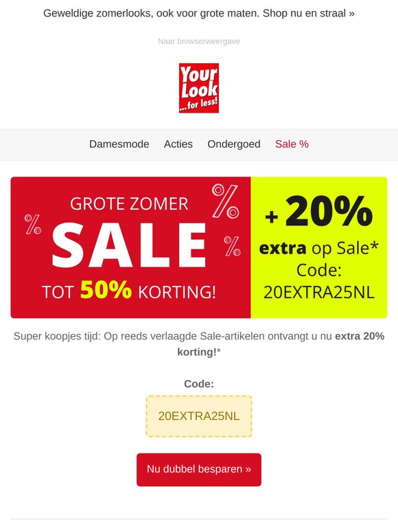 GROOT BESPARING: Sale + 20% korting 🔥