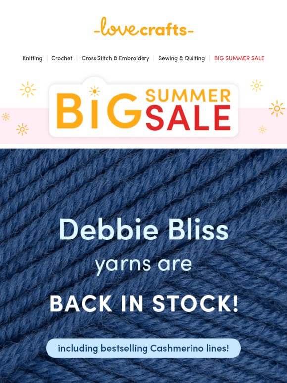 Your fave yarns are BACK IN STOCK & 30% off!
