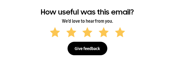 How useful is this e-mail? We'd love to hear from you Give feedback