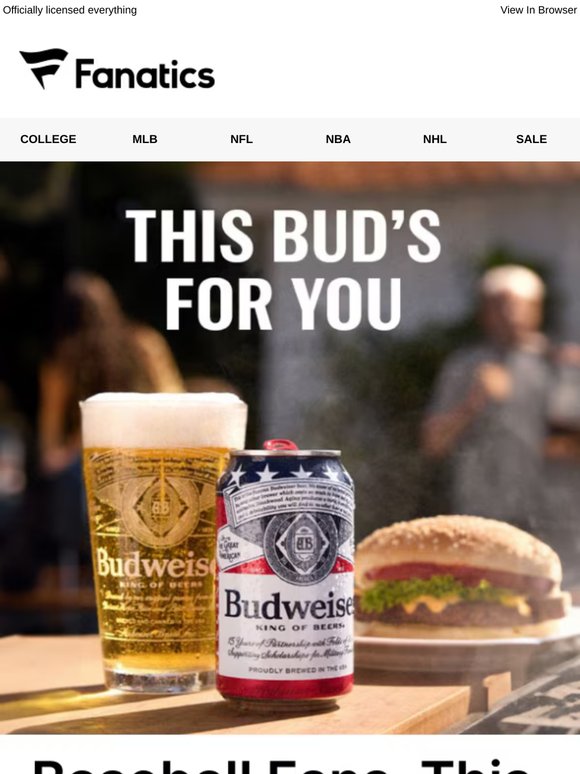 Baseball Season Calls for Budweiser - Delivered Fresh