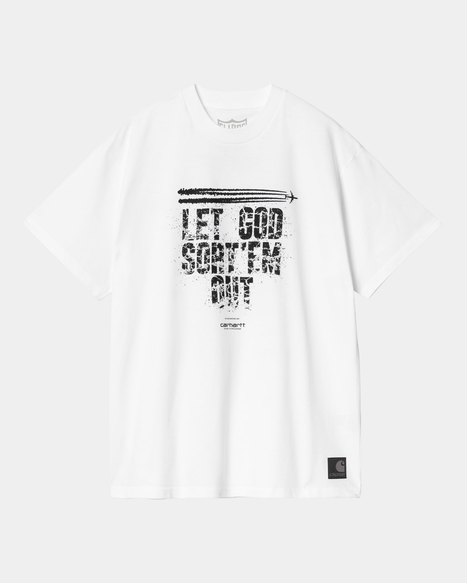 CLIPSE x Carhartt WIP S/S Let God Sort Em Out T-Shirt | White / Black