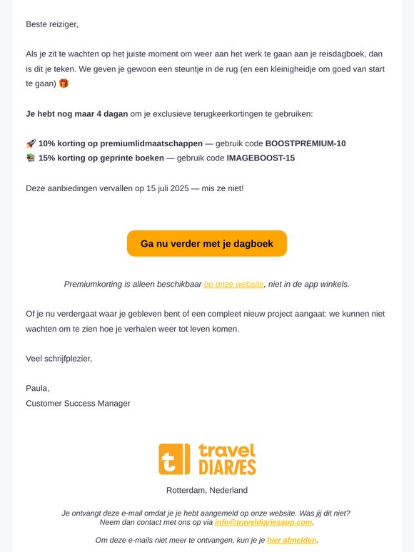 ⏳ Mis je terugkeerkortingen niet!
