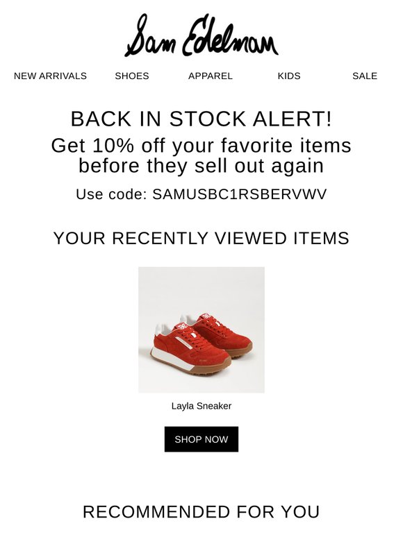 Those shoes you loved? They're back in stock