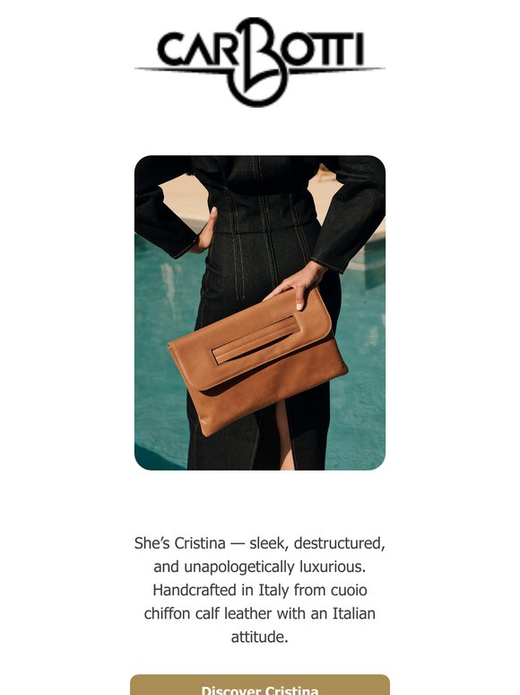 Not your average clutch: Discover Cristina.