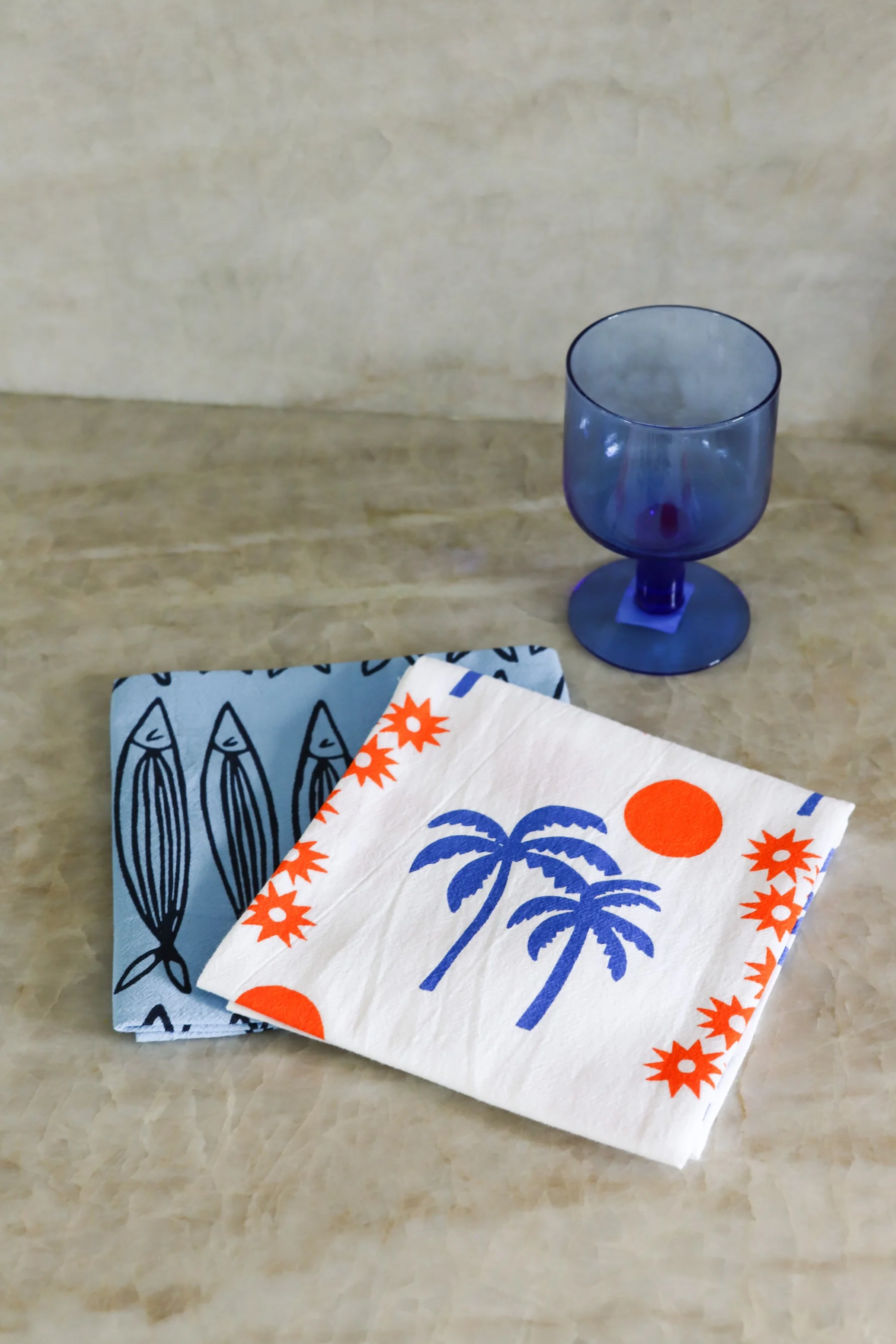 Image of Palm Sunset Tea Towel