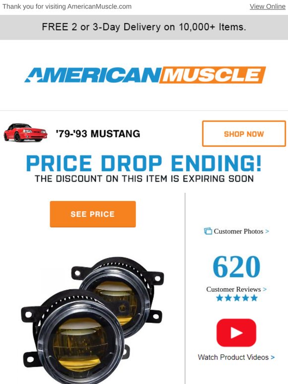 ⬇️ Deal Days! Price drops are expiring for your Mustang!