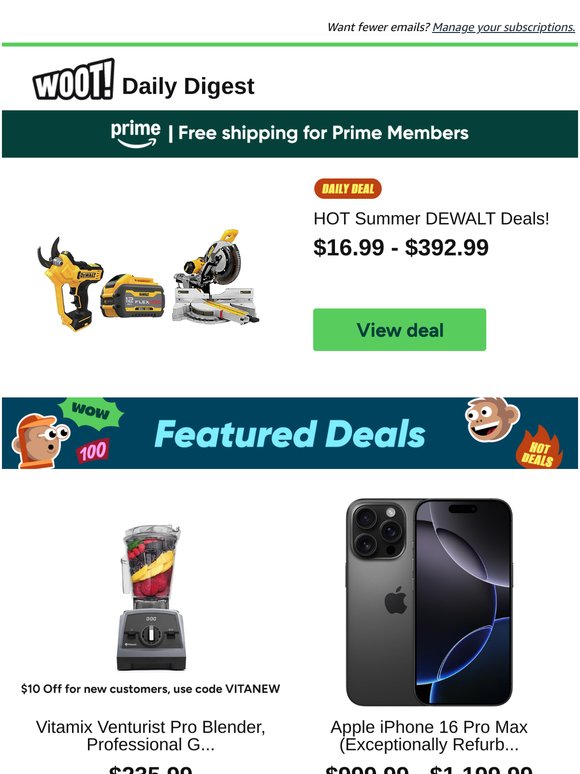 Daily Digest: HOT Summer DEWALT Deals! and more!