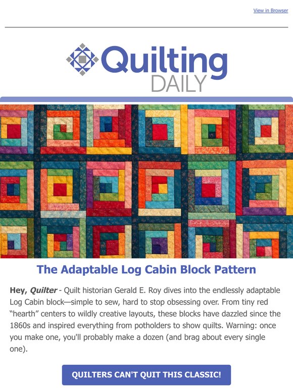 Fall Back in Love with the Log Cabin Block