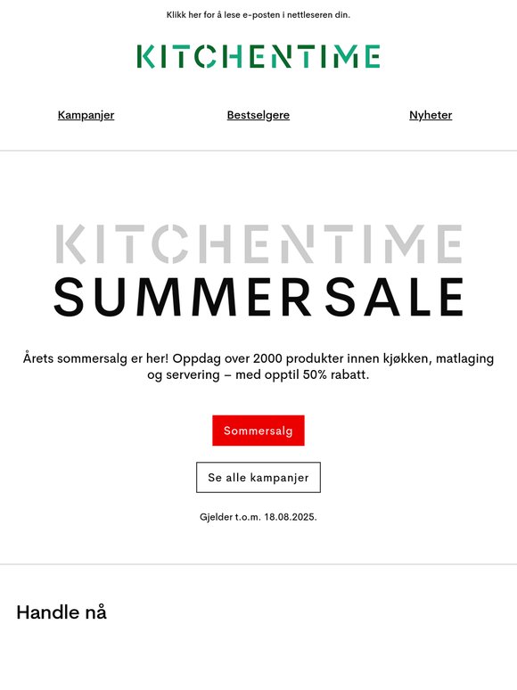 Sommersalg - Opptil 50% rabatt