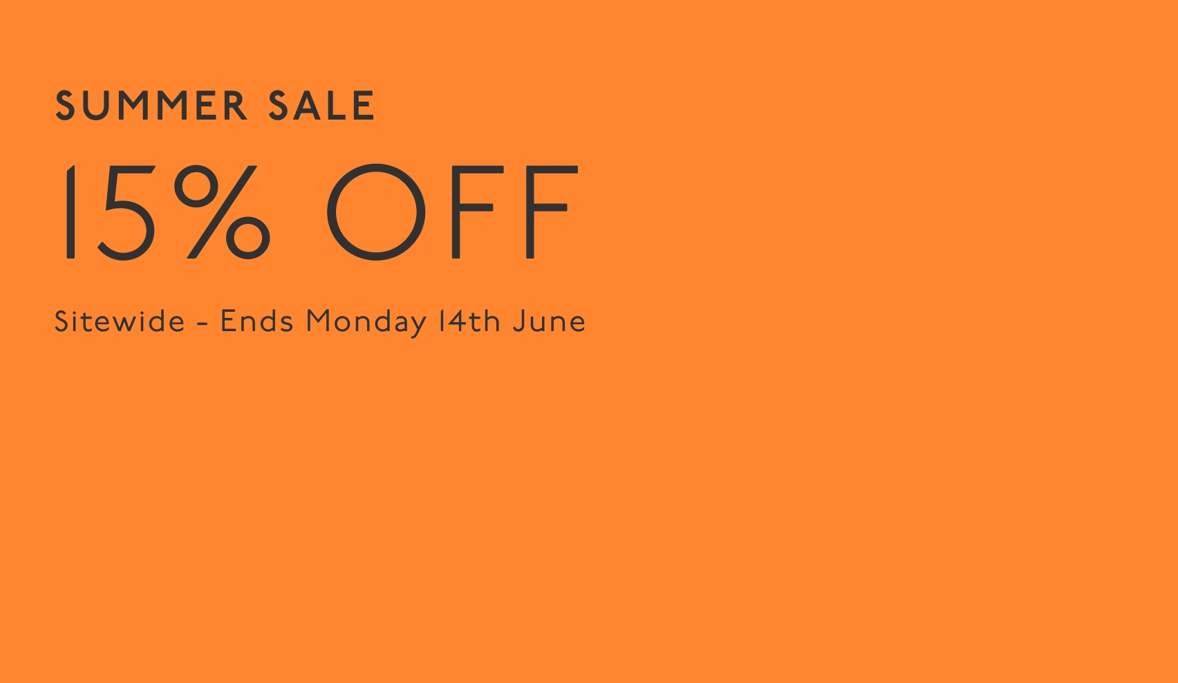 SUMMER SAVINGS 10% OFF. Sitewide - Ends Monday 14tg