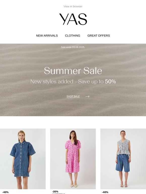 SUMMER SALE: New Styles added