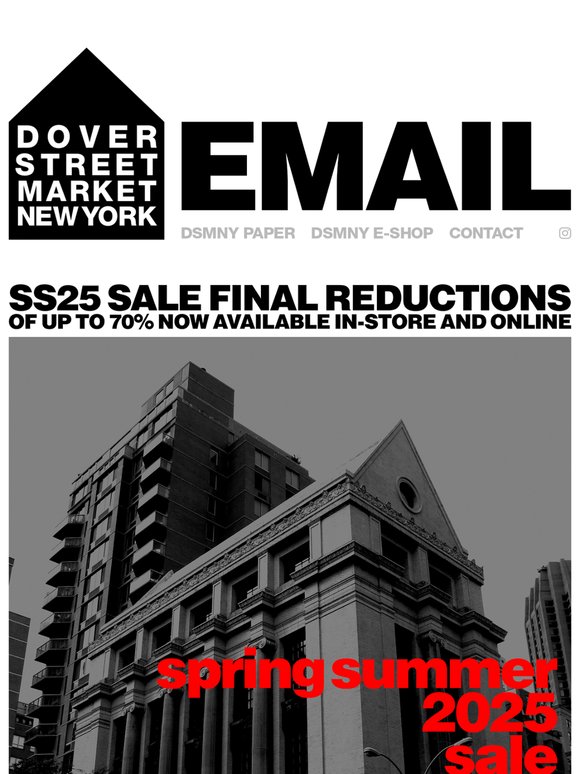 SS25 Sale final reductions of up to 70% now available