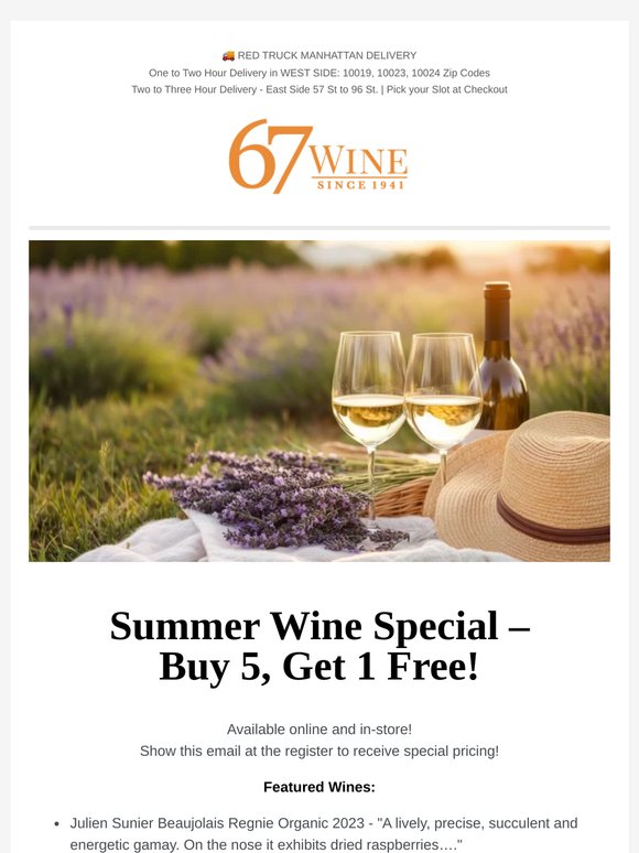 Buy 5 Get 6:  Julien Sunier Regnie, Villa Maria Sauvignon, Gavi La Raia DOCG