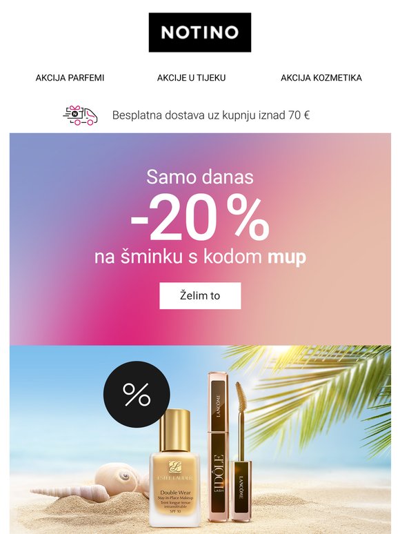 Samo danas: −20 % na šminku