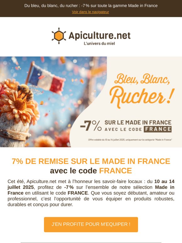 ⭐ Offre exclusive : –7 % sur le Made in France