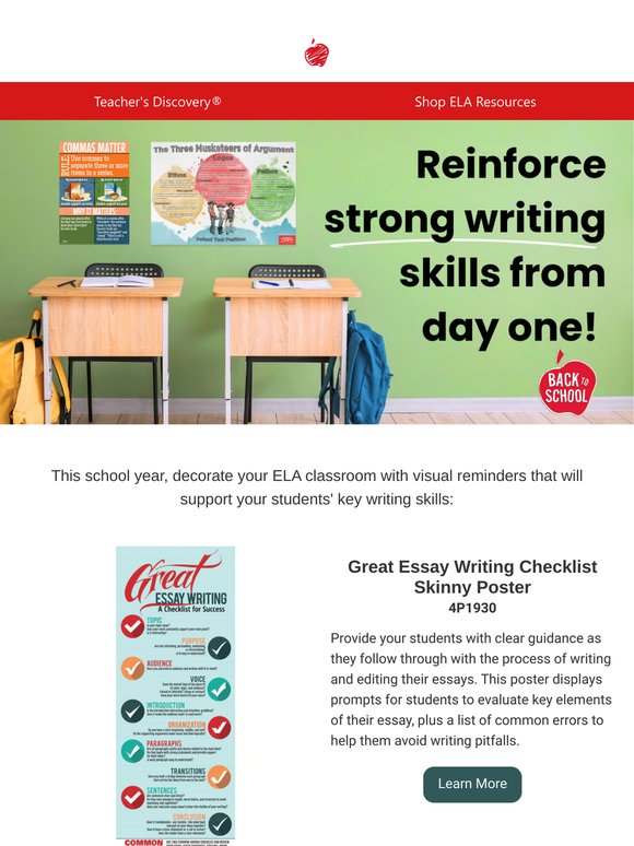 Prep Your Classroom for Strong, Purposeful Writing with ELA Reference Posters! ✍️