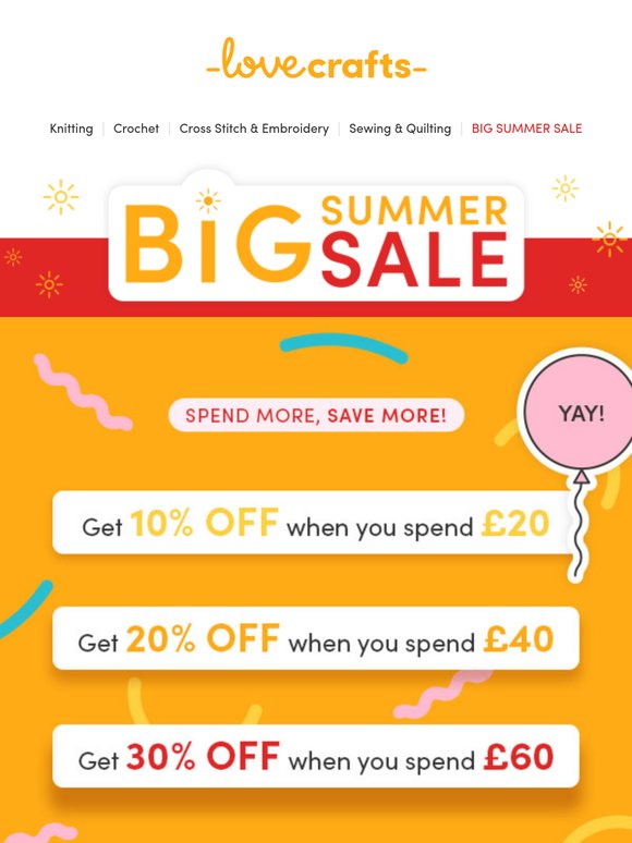 Choose 10%, 20% or 30% off your order 🤩