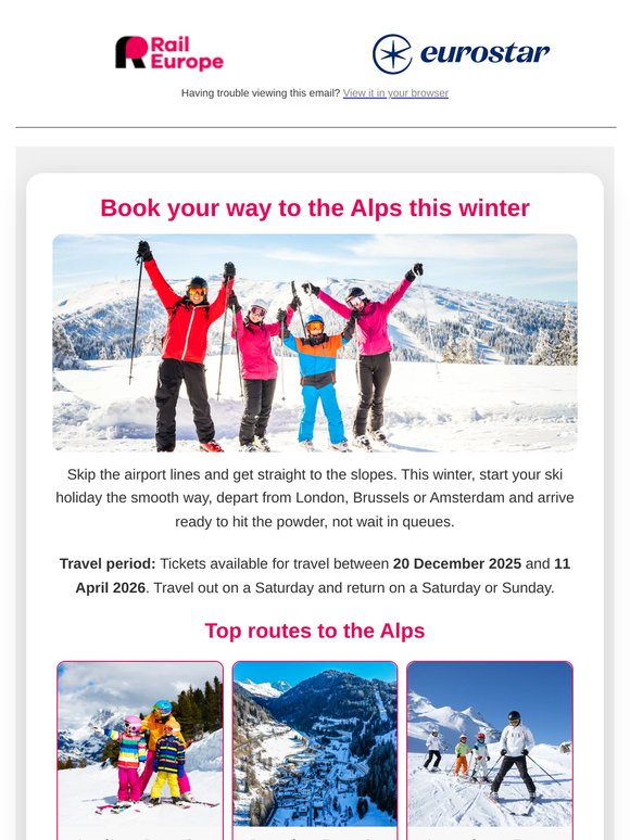 🚄 Winter seats are filling fast, book your Alps train today!
