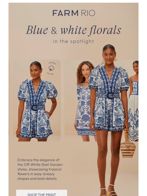 Blue & white florals in the spotlight