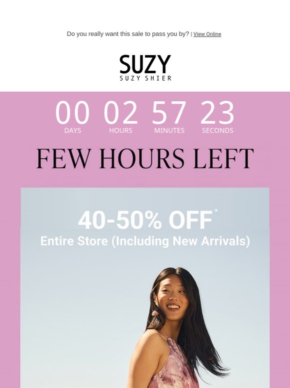 FEW HOURS LEFT: 40-50% OFF