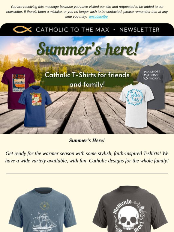 Spring into Summer with Catholic T-Shirts!