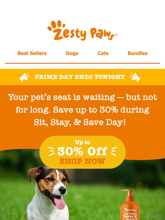 🚨 Prime Day ends TONIGHT! 🧡 Save up to 30% while you can! 🎉