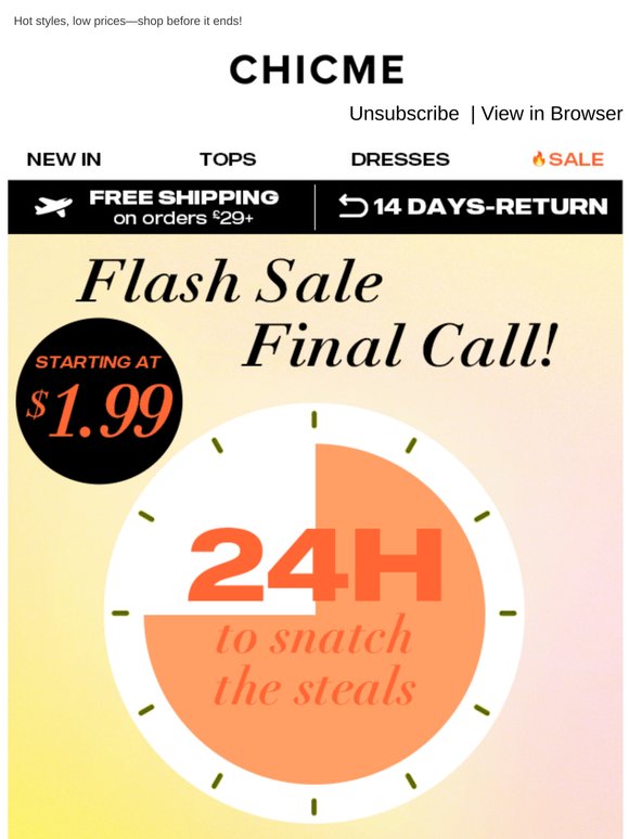 Get Flash Sale Fierce 🔥