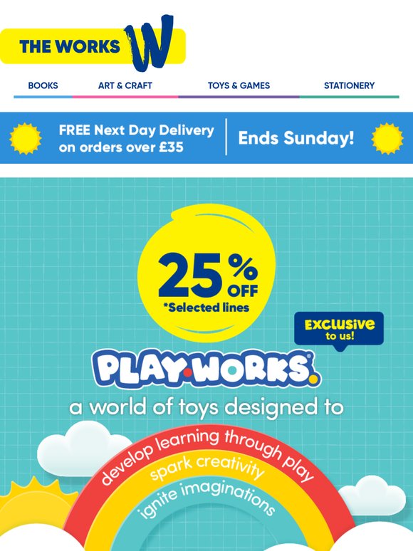 25% off PlayWorks toys online and in-store