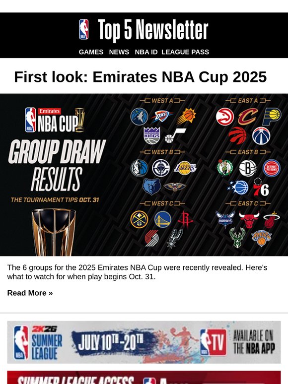 Summer League Tips + Emirates NBA Cup 🏀