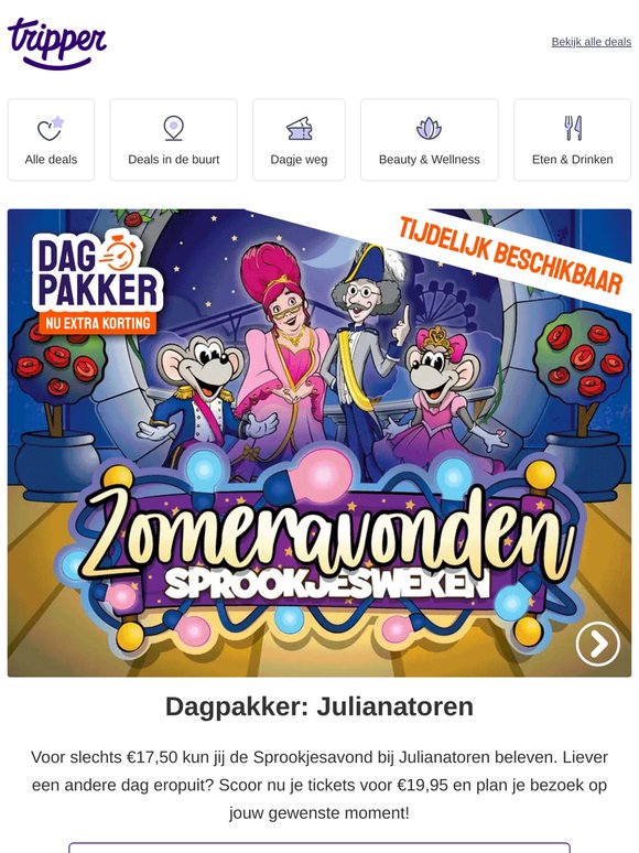 Dagpakker: Julianatoren Sprookjesweken