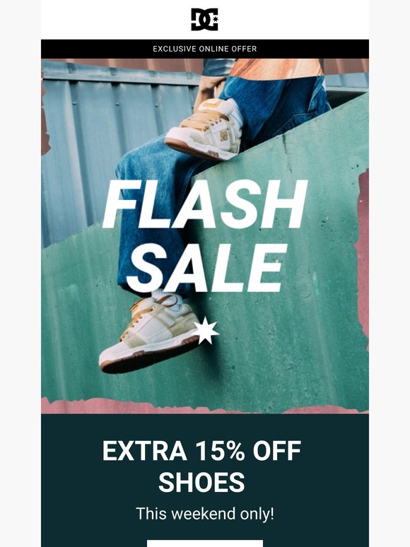 Flash Sale: Extra 15% off shoes