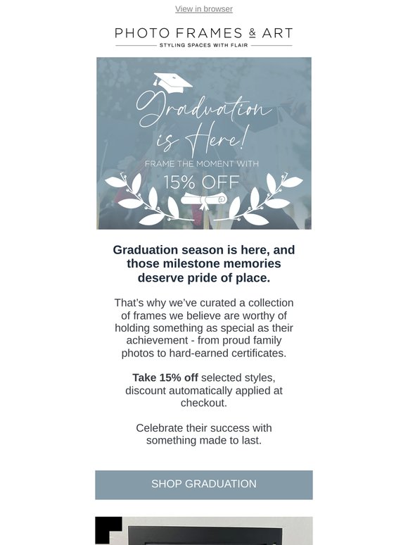 Graduation gifts (and 15% off)