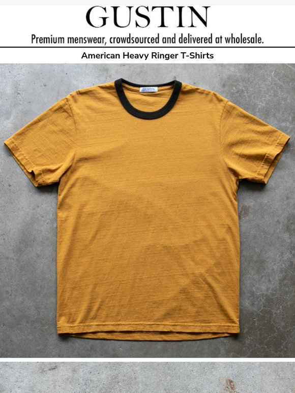 American Heavy Ringer T-Shirts | Sashiko Superlight Selvedge