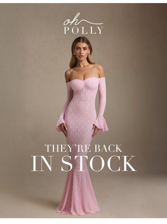 Plot twist: They're back in stock