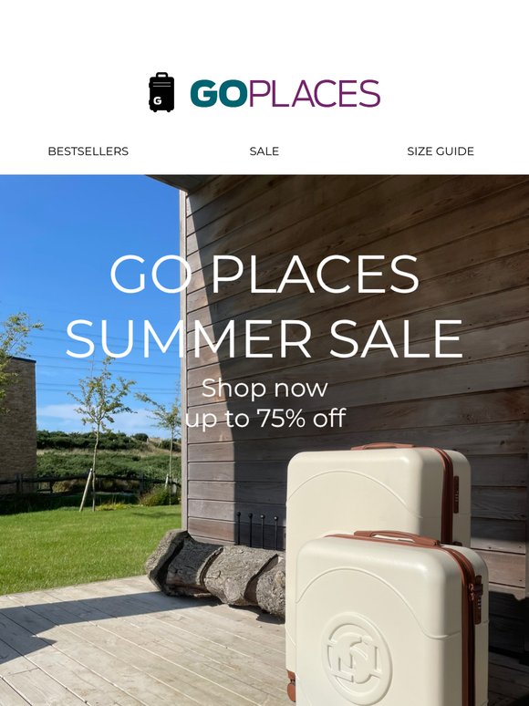 Save up to 75% on luggage | Go Places Summer Sale 🌞