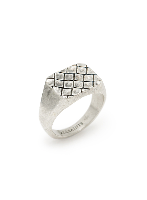 textured signet ring