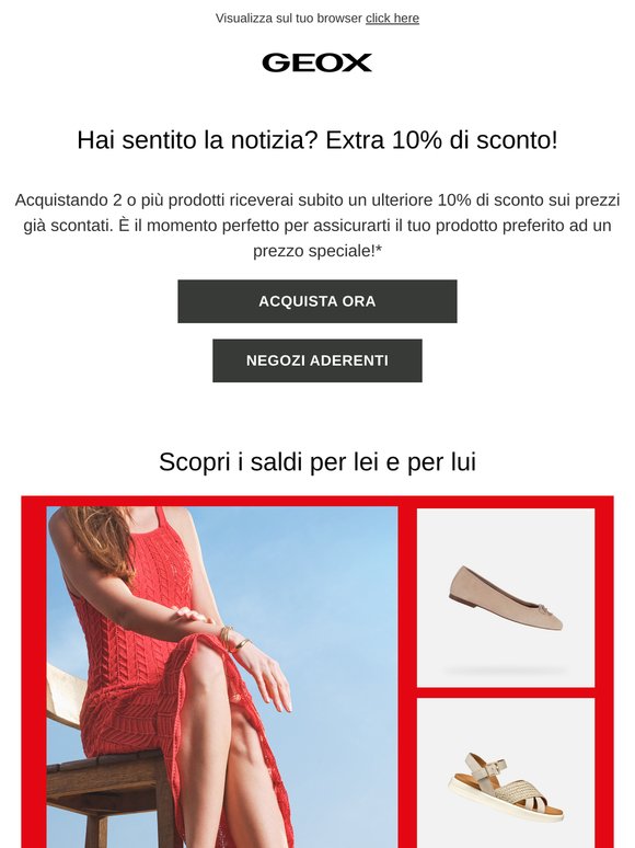 Sorpresa: Extra 10% sui Saldi se acquisti 2 prodotti!