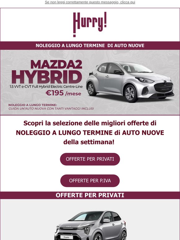 🚘HURRY! Noleggio | Le MIGLIORI OFFERTE della settimana 🚘 Scopri tutte le auto a noleggio a prezzi scontati!