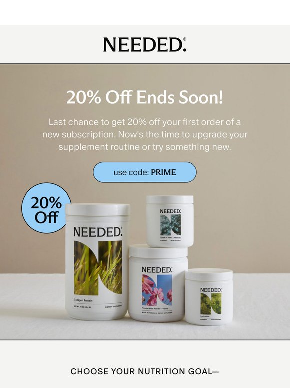 Final Hours: 20% Off Ends Tonight!