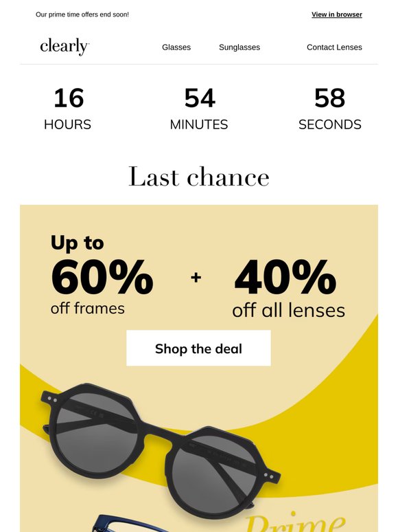 FINAL HOURS FOR SAVINGS!