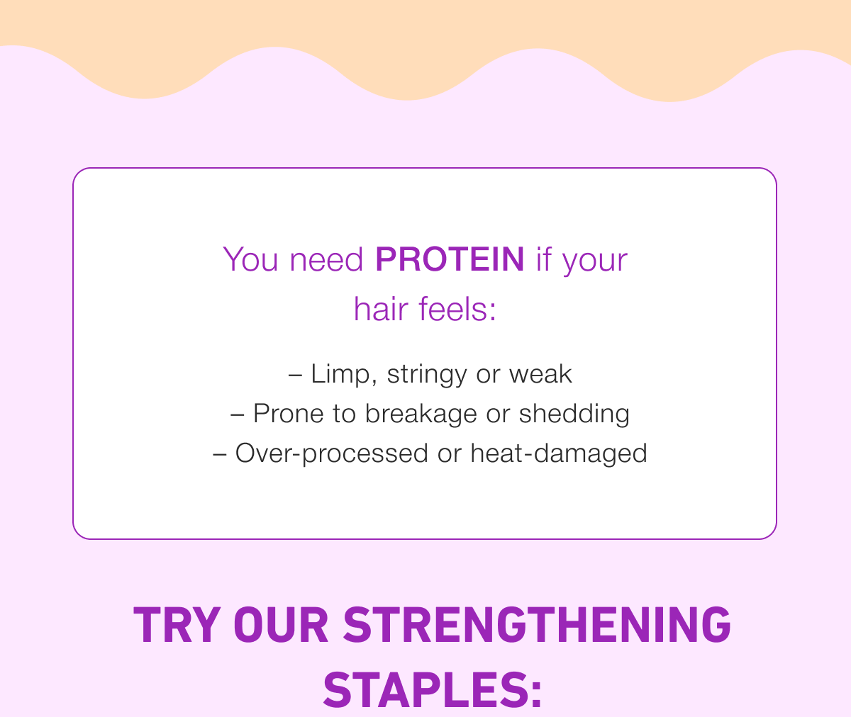 You need PROTEIN if your hair feels: