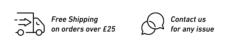 Free Shipping on orders over £25 | Contact us for any issue