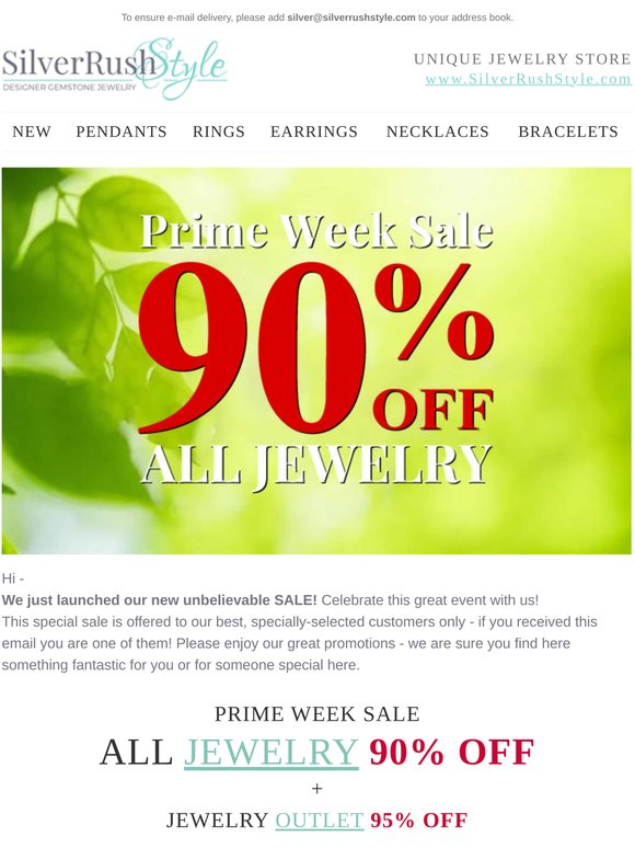 Prime Week Sale 💎 All Jewelry 90% Off