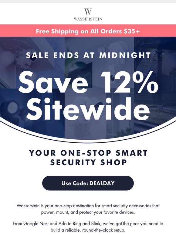Save 12% on Google Nest, Ring, Arlo & Blink accessories, before it’s gone!
