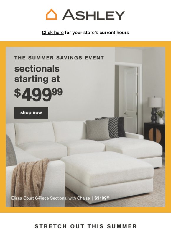 $499.99 Sectionals ☀️ Summer Movie Nights Must-Have