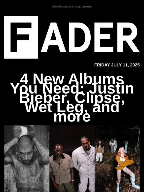 4 New Albums You Need: Justin Bieber, Clipse, Wet Leg, and more
