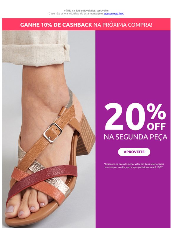 Até 50% + 20% OFF na segunda peça ﻿⚡