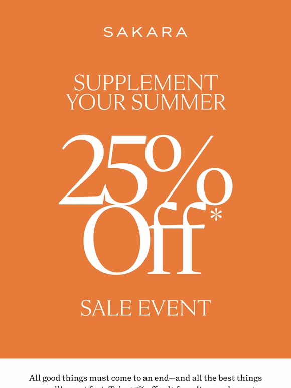 Final Hours For 25% Off