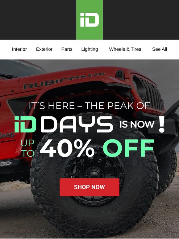 💥 The BIGGEST iD Days Ever - Up to 40% OFF!