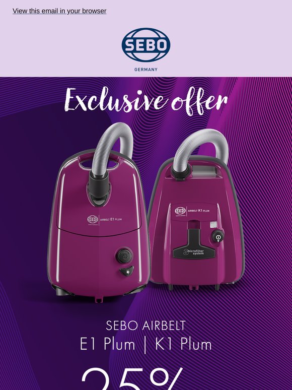 Exclusive SEBO offer just for you 💜